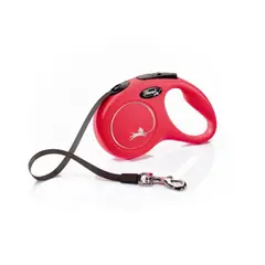 Flexi  Classic Long Small – 8м въже, до 12 кг - цвят червен