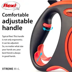 Flexi  Xtreme L - 8м лента, до 55кг - цвят оранж