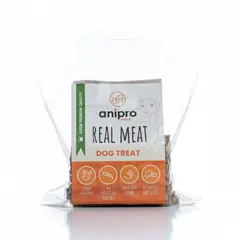 Anipro  Real Meat - лакомство за кучета, солети от телешка кожа, 12 см, диаметър 4/6 мм, 5-6 г, 80 бр