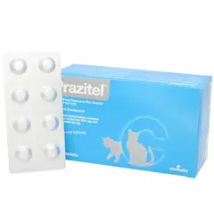 Prazitel Cat - Овкусени филмирани таблетки за вътрешно обезпаразитяване за котки - кутия с 8 таблетки
