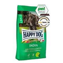 Happy Dog Sensible India - вегетарианска рецепта с ориз, грахово мюсли и куркума, за кучета с хранителна непоносимост и алергии - 10 кг