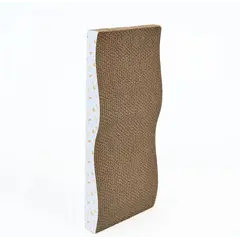 Anipro Драскалка за котки от 100% екологично велпапе., бяла вълна, 43х20х4 см