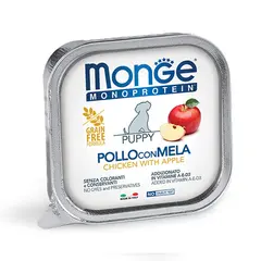 Monge Monoprotein Puppy Dog Paté Chicken with Apple - Терин пастет за подрастващи кученца с пилешко и ябълка - 150 г