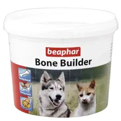 Beaphar Bone Builder Dog & Cat – хранителна добавка за кучета и котки, с калций и фосфор, 500 г