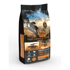 Ambrosia Sterilized Cat Fresh Salmon & Chicken Ulta premium - холистична, хипоалергенна, беззърнена храна за кастрирани котки със сьомга и пилешко, 1,5 кг