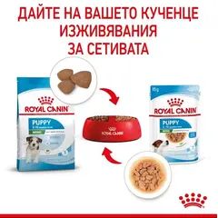 Royal Canin Mini Puppy Pouch - Пълноценна мокра храна в пауч за кученца от дребни породи до 10 месеца - пакет 4 бр х 85 г