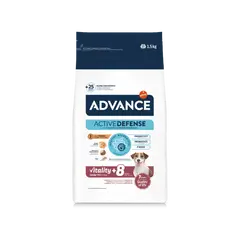 Advance Dog Vitality Senior Mini  +8 - суха храна за мини и малки породи кучета на възраст над 8 години с пилешко и ориз - 3 кг