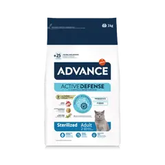 Advance Cat Adult Sterilized - Суха храна за кастрирани котки с пуешко и ечемик - 15 кг