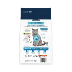 Advance Cat Adult Sterilized - Суха храна за кастрирани котки с пуешко и ечемик - 15 кг