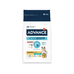 Advance Cat Adult Sterilized Sensitive - Суха храна за добро храносмилане за кастрирани котки със сьомга и ечемик - 10 кг