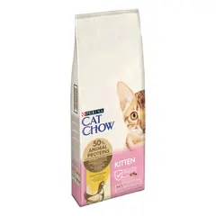 Cat Chow Kitten - Пълноценна суха храна за котенца от 1 до 12 месеца,бременни и кърмещи котки -  15 кг.