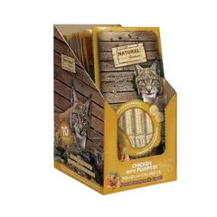 Natural Greatness Chicken with Pumpkin - Кремообразно лакомство за котки с пиле и тиква - 4 бр. х 14 г