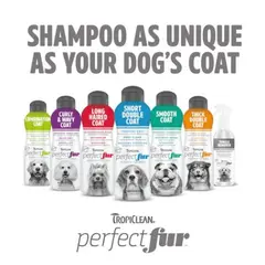 TropiClean Perfect Fur Curly & Wavy Coat Shampoo - Шампоан за Кучета с Къдрава и Вълниста Козина - 473 мл