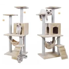 PlayMe Eco-friendly Natural Cat Tree - Драскало-катерушка за коте Лумпур бежово