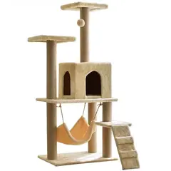 PlayMe Eco-friendly Natural Cat Tree - Драскало-катерушка за коте Лумпур бежово