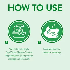 TropiClean Gentle Coconut Hypoallergenic Puppy and Kitten Shampoo - Хипоалергенен шампоан за кученца и котенца - 355 мл