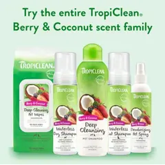 TropiClean Berry & Coconut Deep Cleansing - Шампоан с горски плодове и кокос - 355 млl