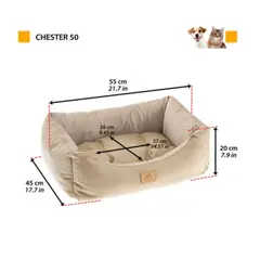 Ferplast Chester 50 Brown - Легло за кучета и котки, кафяво