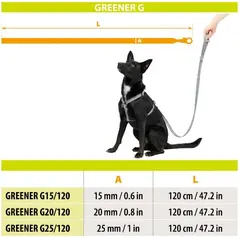 Ferplast GREENER G15/120 Gray - Повод за куче - сив
