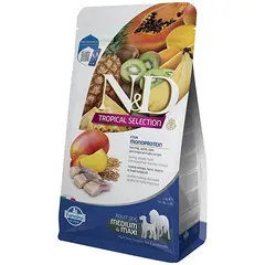N&D DOG Tropical Selection Adult MEDIUM&MAXI Herring and Tropical fruits – суха храна за кучета над 1 година от едри породи, с херинга, спелта - 10 кг