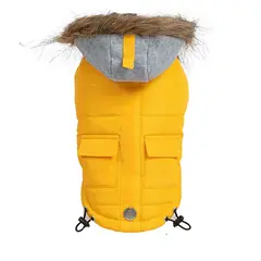 Freedog Pooch Coat YELLOW - Непромокаемо яке с качулка, жълто