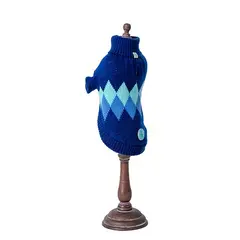 Freedog Rhombus Sweater BLUE - Пуловер за кучета на ромбове, син