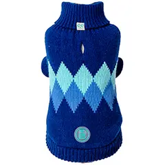 Freedog Rhombus Sweater BLUE - Пуловер за кучета на ромбове, син