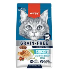 Wanpy Grain Free Chicken - суха храна за котки с пилешко, без зърно, 1.5 кг