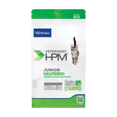 Virbac HPM Junior Neutered Cat- пълноценна храна за малки котенца от кастрация до 12 месеца - 1,5 кг