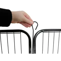 Kerbl Dog and Puppy Outdoor Pen – Метално заграждение за кучета или котенца, усилена с врата, 8 части