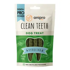 anipro Dental Pro Power - пурички със спирулина, 84 г, зелен чай
