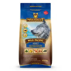 Wolfsblut Wild Pacific Adult - храна за кучета с дива тихоокеанска риба и картофи, 12,5 кг