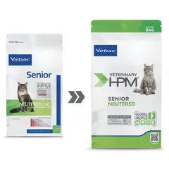 Virbac HPM Senior Neutered Cat - пълноценна храна за кастрирани котки над 10 години - 7 кг