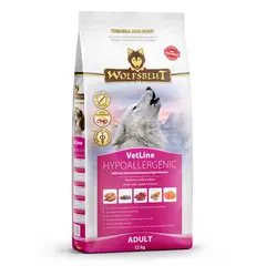Wolfsblut VetLine Hypoallergenic - хипоалергенна моно-протеинова суха храна за кучета с конско месо, при хранителни алергии и непоносимости, 12 кг