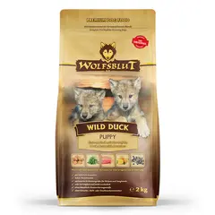 Wolfsblut Wild Duck Puppy - суха храна за малки кученца с дива патица и картофи, 2 кг