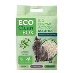 Eco Clean Box Тофу котешка тоалетна с биоензими НАТУРАЛ, 2.5кг / 6л