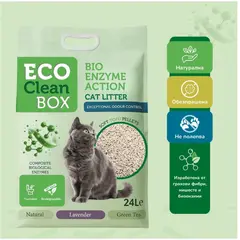Eco Clean Box Тофу котешка тоалетна с биоензими НАТУРАЛ, 2.5кг / 6л