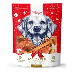 Wanpy Christmas Assorted Multi Treats - Коледен микс от най-предпочитаните лакомства на Wanpy, 300 г
