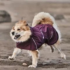 Hurtta Mudventure Dog Coat ECO Eggplant – непромокаемо яке за куче цвят патладжан