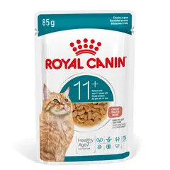 Royal Canin Ageing 11+ - Пълноценна мокра храна за котки над 11 години, хапки в сос - пауч 12х85г