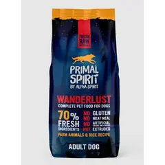 Primal Spirit Wanderlust - Суха храна за куче с 50% прясно пилешко и 20% прясна риба 12 кг