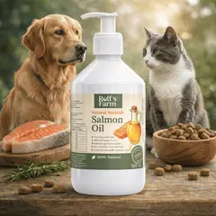 Rolf's Farm Salmon Oil - Шотландско масло от сьомга за кучета и котки - 500 мл