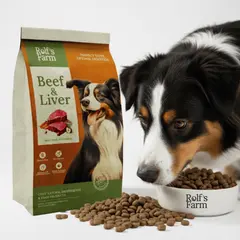 Rolf’s Farm Adult Beef&Liver – храна за кучета над 1 година с говеждо и дроб, 12 кг