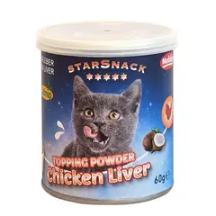 Nobby StarSnack TOPPING POWDER Chicken Liver with Catnip - Топинг пудра за котки за повече вкус, 60 г