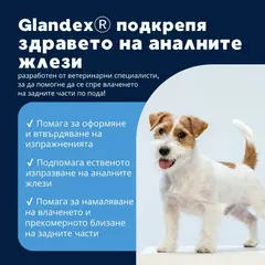 Glandex Dog – дъвчащи таблетки за анални жлези с пробиотици, за кучета - 60 дъвчащи таблетки
