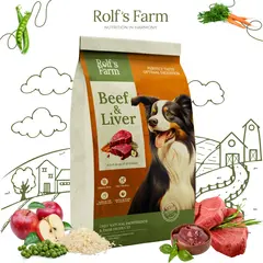 Rolf’s Farm Adult Beef&Liver – храна за кучета над 1 година с говеждо и дроб, 12 кг