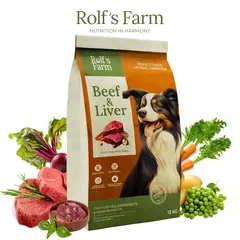 Rolf’s Farm Adult Beef&Liver – храна за кучета над 1 година с говеждо и дроб, 12 кг