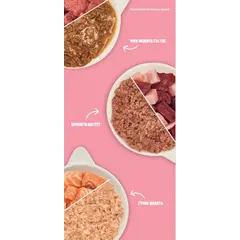WOW Cat Beef in sauce pouch -  Пълноценна мокра храна за котки - говеждо филе в сос, пауч  8 х 85 г