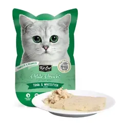 Kit Cat tuna & Whitefish  pouch – Пълноценна мокра храна за котки в зряла възраст, риба тон и бяла риба в желе, пауч 70 г