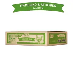 Kit Cat deboned toppers Chicken & Lamb  – Допълваща мокра храна за котки, пилешко и агнешко в желе, консерва 80 г